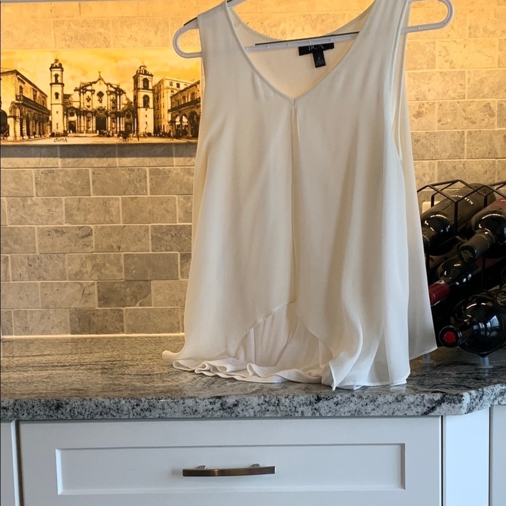 Elegant Cream Sleeveless Top